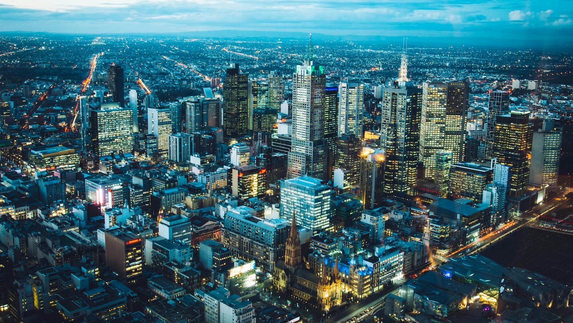 aerial photography of concrete buildings