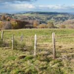 fence and hills