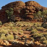 scenic red rock formation in northern territory